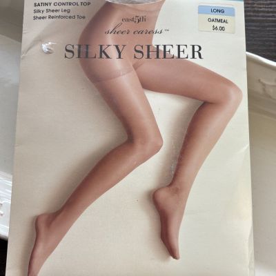 East 5th Size Long Silky Sheer Control Top pantyhose Oatmeal
